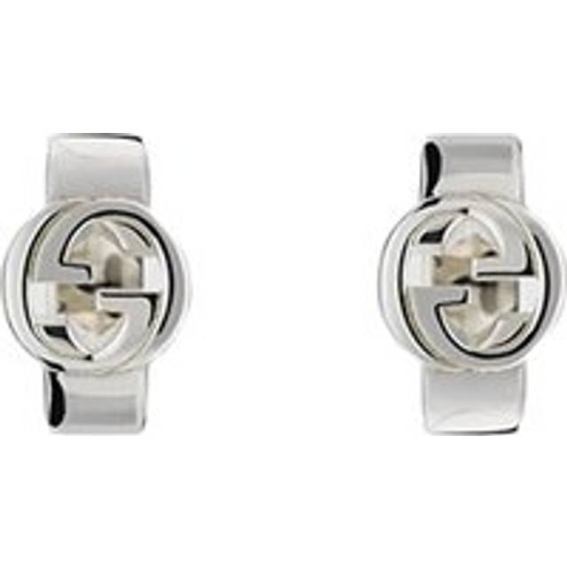 Gucci Interlocking Sterling Silver Earrings