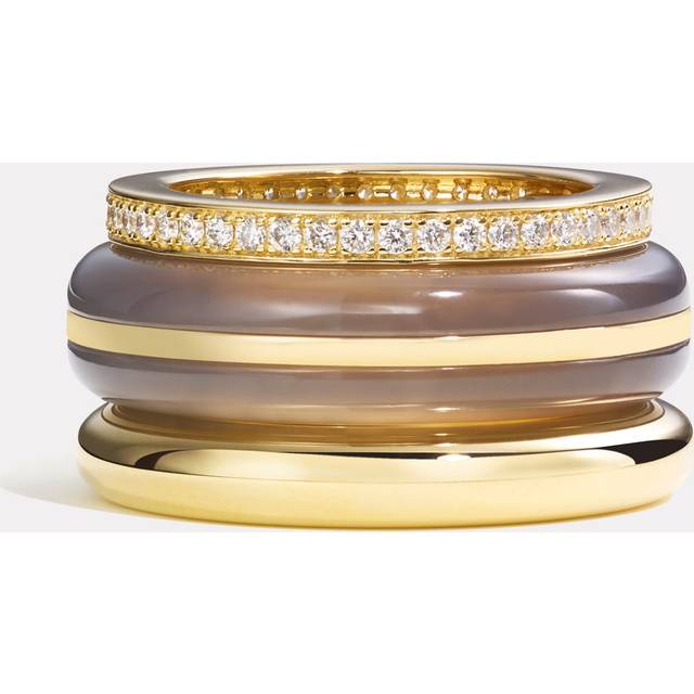 By Pariah Classic Ring Stack | Grey Agate - 57