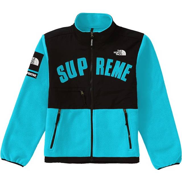Supreme x The North Face Arc Logo Denali Fleece Jacket 'Black Blue' SUP-SS19-546 - Black/Blue