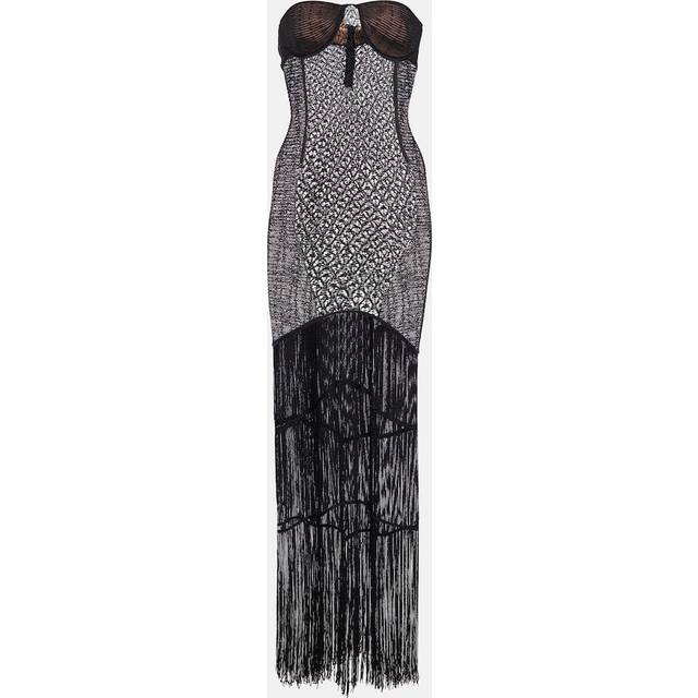 Khaite Liv fringed maxi dress - black (UK 12)
