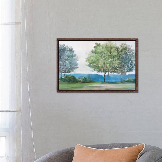 Calming View by Isabelle Z - Painting Print on Canvas - Classic Brown Wood Framed (66.04 cm H x 45.72 cm W)