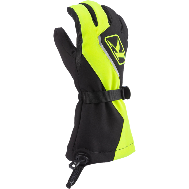 Klim Klimate Gauntlet Snow Gloves Black-Hi-Vis S (S)