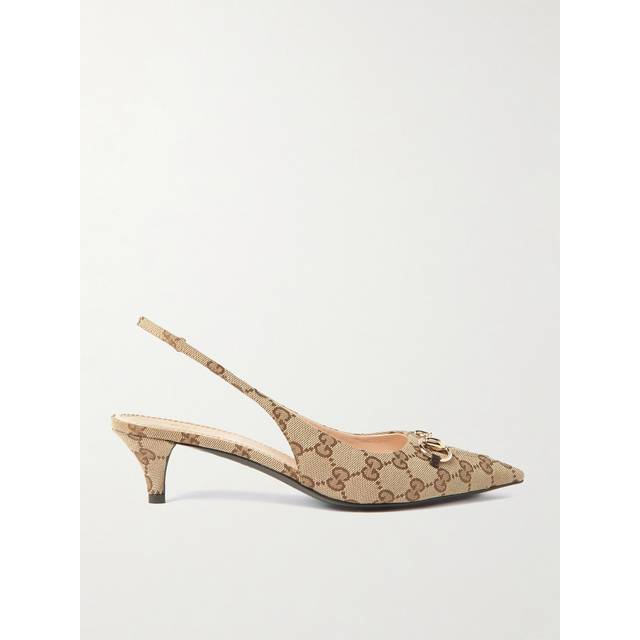 Gucci Horsebit GG slingback pumps - beige (UK 6.5)