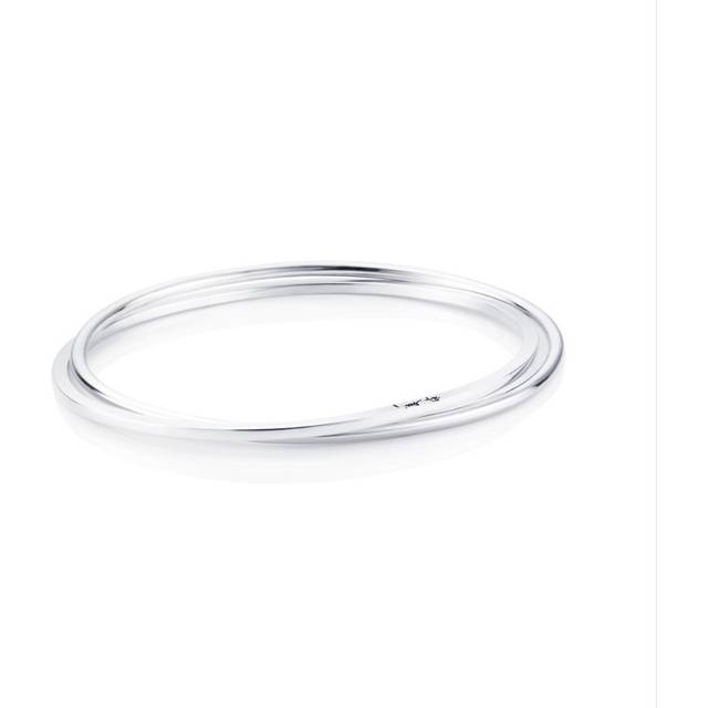 Twosome Cuff Armband Silver L