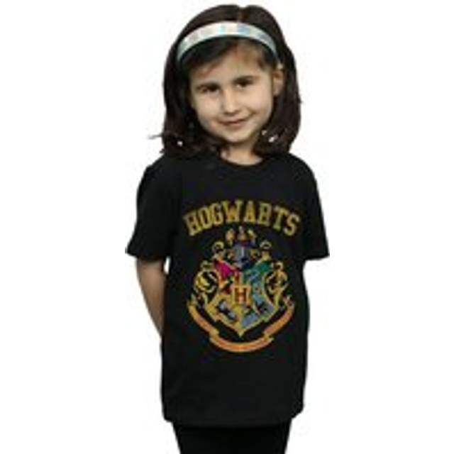 Filled Crest Varsity Cotton T-Shirt - Black - 9 Years