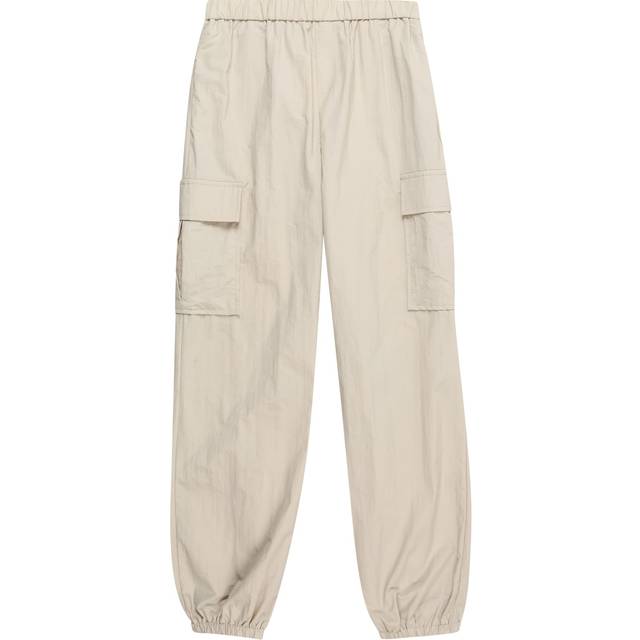 KIDS ONLY KOGECHO loose fit cargo bukser i beige til piger