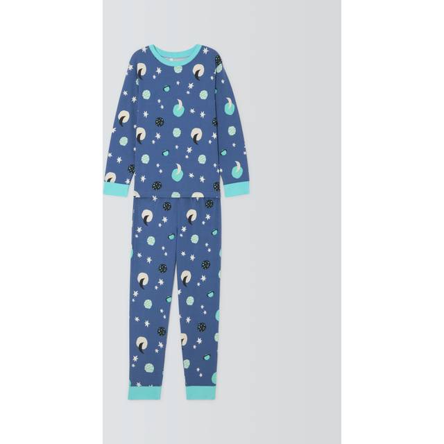 John Lewis ANYDAY Kids' Space Pyjamas, Blue