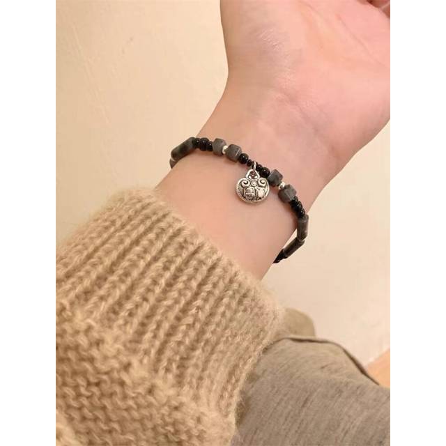 (Peace Lock) Stylish Lotus Butterfly Bracelet Retro Artistic Design Perfect For Summer Gifts
