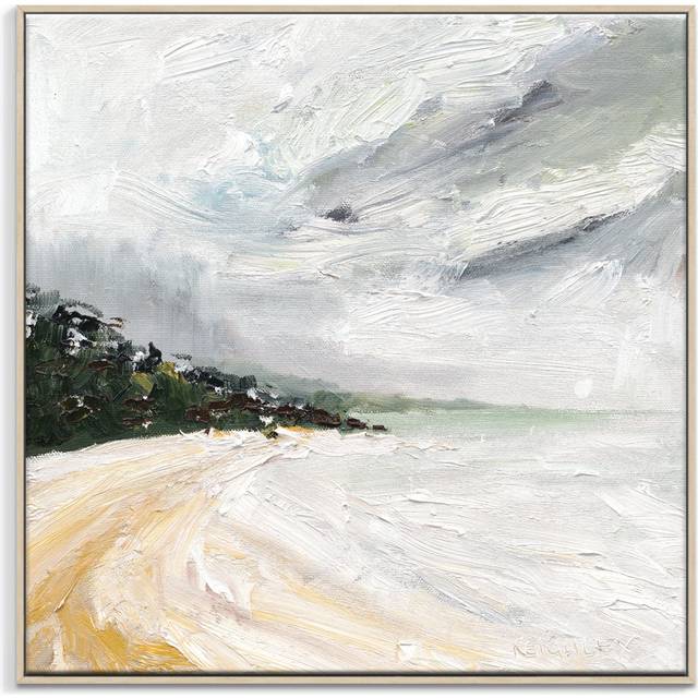 Sand in My Shoe | Michelle Keighley | by Highland Dunes - Timber Floater Framed Canvas (102cm H x 102cm W)