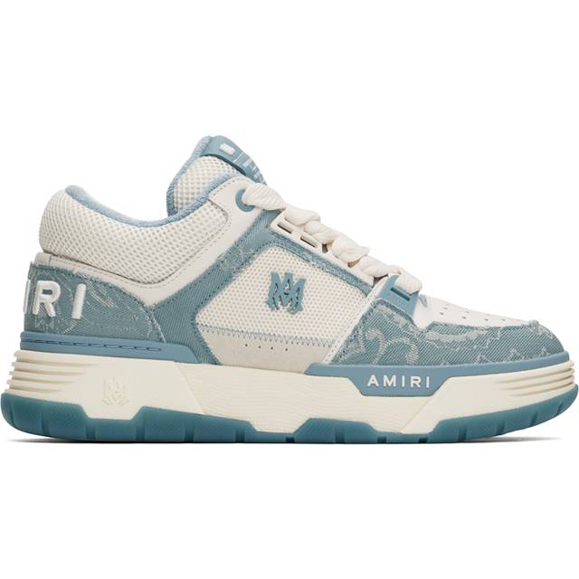AMIRI Blue & Off-White Bandana Denim MA-1 Sneakers - Dusty Blue - IT 47