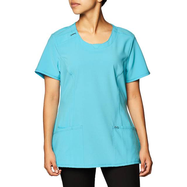 cherokee Round Neck Scrub Tops for Women - 4-Way Stretch with certainty Fabric Technology  Superior Performance and comfort  Infinity Uniforms 2624A