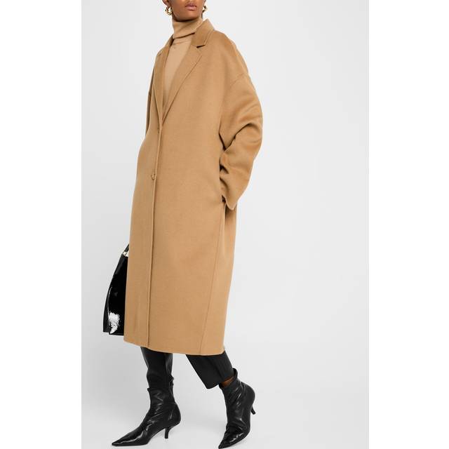 Double-Wool Cocoon Coat - MEDIUM BROWN - 36 FR (4 US)