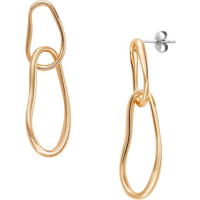 Skagen Drop Link Earrings, Gold
