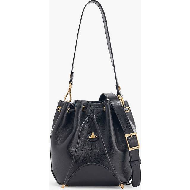 Vivienne Westwood Black Ruby Small Leather Top-handle Bag - BLACK