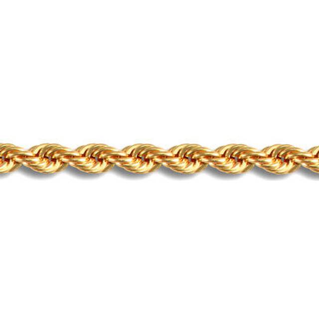 9ct gold jewelco london diamond cut rope 4.3mm chain bracelet, 7.5 inch 19cm