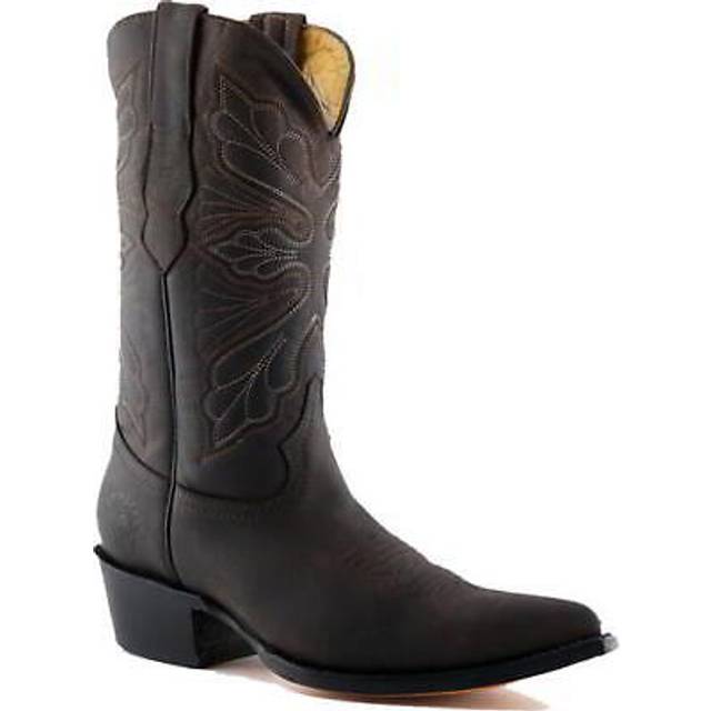 Grinders Women's Dallas Brown Western Cowboy Boots - UK 5 / EU 38