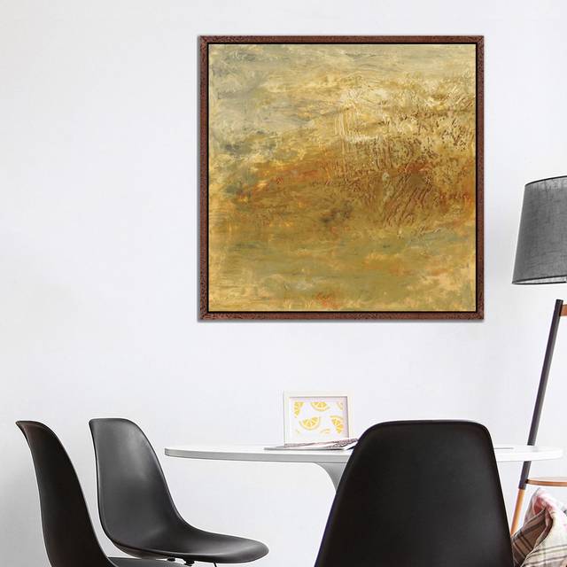 Encaustic Tile In Orange II by Sharon Gordon - Gallery-Wrapped Canvas Giclée - Classic Wood Floater Framed (93.98cm H x 93.98cm W)