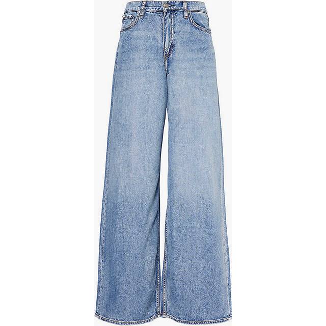 rag & bone Blue 'The Sofie' High-Rise Ultra Wide Jeans - beverly - WAIST US 32