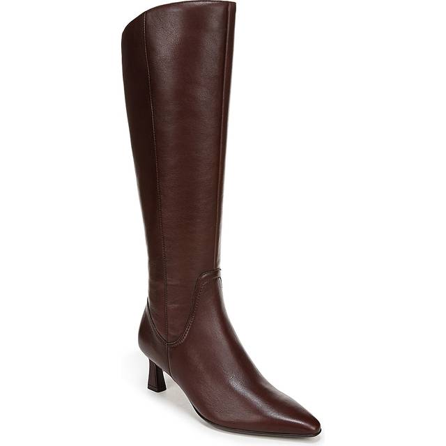 Naturalizer Deesha Narrow Calf Knee High Boots, Chocolate Bar Leather, 9.0M Zip Closure
