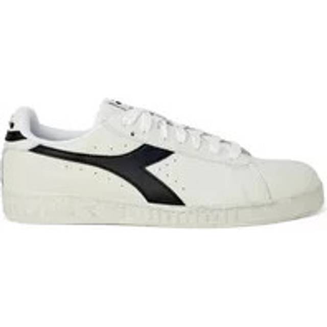 Diadora GAME L LOW WAXED Unisex - vuxen Gymnastiksko Låg-topp, Vitsvart, 42.5 EU
