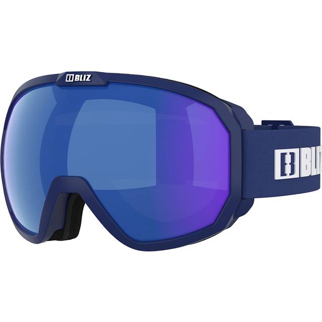 Bliz Charge OTG - Skidglasögon Bleu Foncé Mat / Logo Blanc Brown W Blue Multi Cat 3