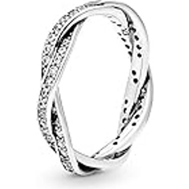 Pandora Princess Tiara Crown Ring - Sterling silver / Cubic zirconia - Sz. 48 - Clear