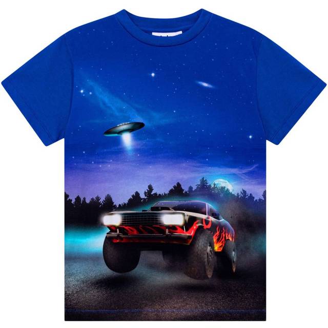 Molo GOTS Roxo T-shirt Ufo And Car | Blå | 92 cm