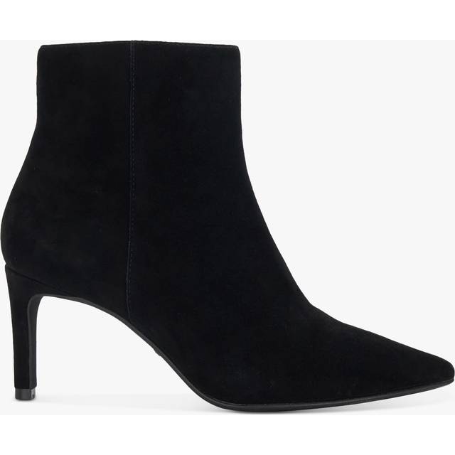 Dune London Wide Fit Obsessively Midi Heeled Ankle Boot - Black, Black, Size 6, Women