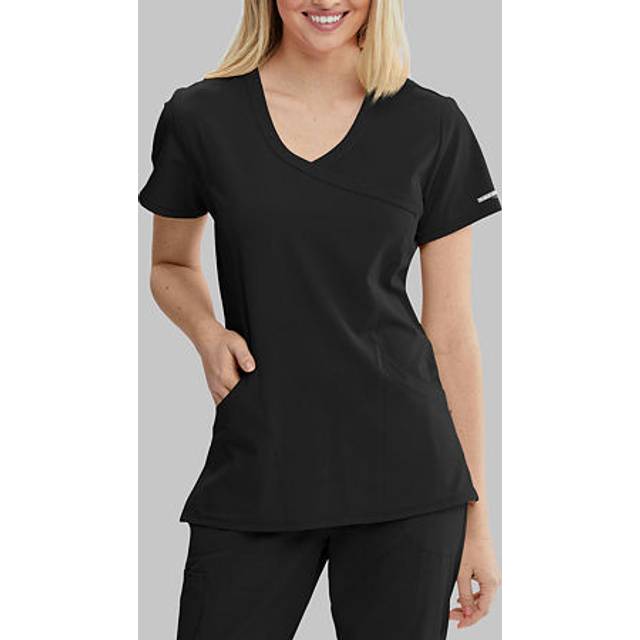 Skechers Female V Neck Scrub Top Black XS SK102/BLAC/XS