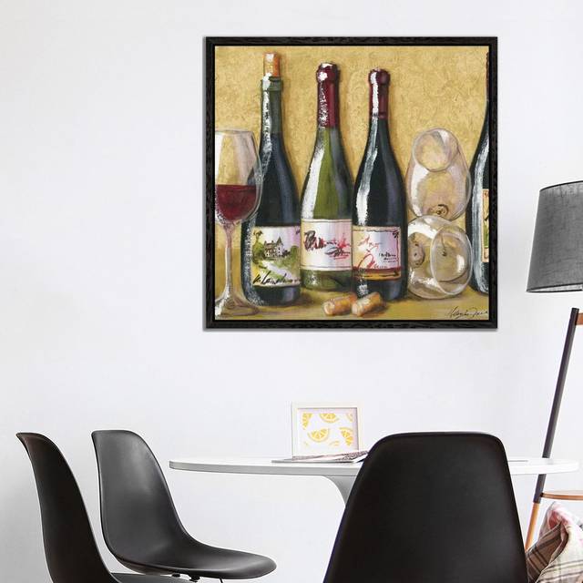 2013 Wine Tray by Malenda Trick - Gallery-Wrapped Canvas Giclée on Canvas - Black Framed (93.98 cm H x 93.98 cm W)
