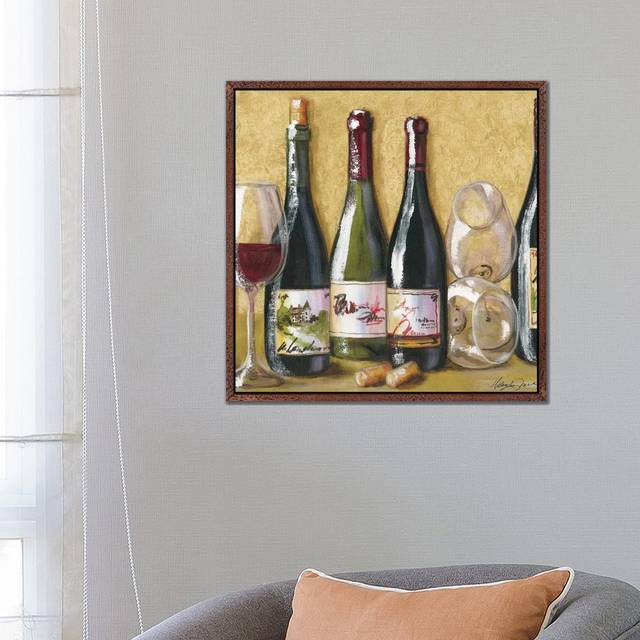 2013 Wine Tray by Malenda Trick - Gallery-Wrapped Canvas GiclÃ©e on Canvas - Classic Wood Framed (66.04 cm H x 66.04 cm W)
