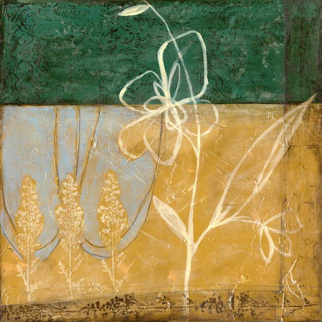 Small Pressed Wildflowers II by Jennifer Goldberger - Wrapped Canvas Painting (76cm H x 76cm W x 3.8cm D)