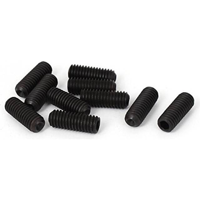 12.9 Grade 3/8 Inch-16 x 1 Inch Thread Hex Socket Cup Point Alloy Steel Grub Screws 10 Pcs