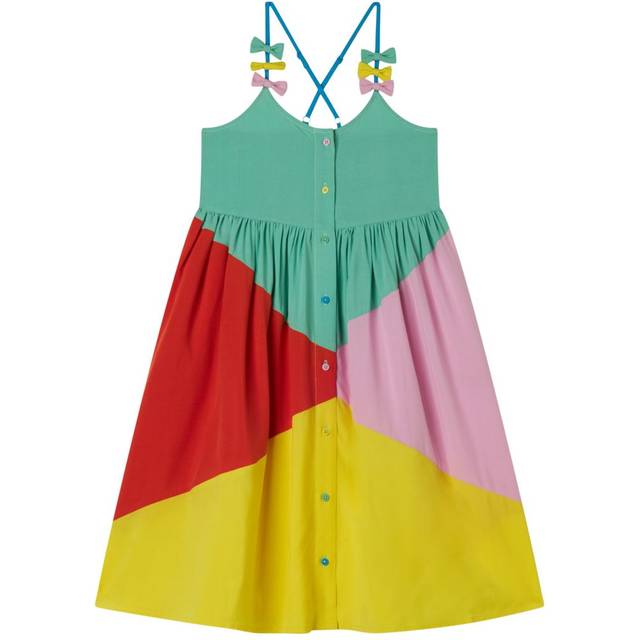 Stella McCartney, Dresses, female, Multicolor, 6 Y, Multicolor Casual Short-Sleeved Dress with Bows