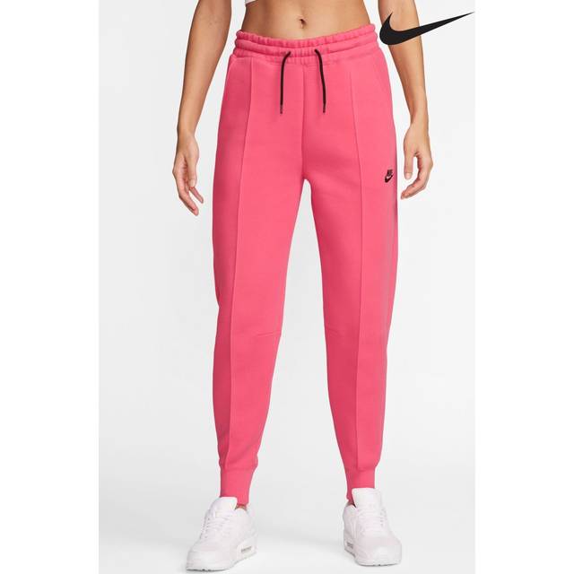 Nike Womens Tech Fleece Mid-Rise Pant - Pink - Size XS