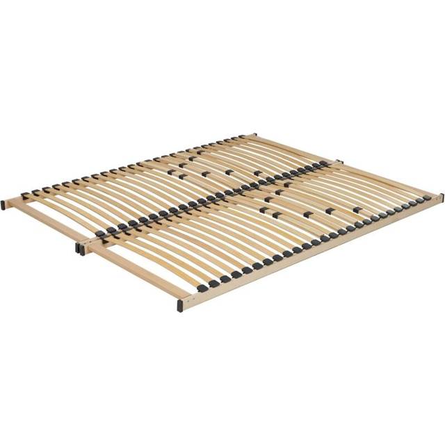 Beliani - eu King Size Slatted Bed Base 5ft3 Wooden Frame with Sprung Slats Vouziers