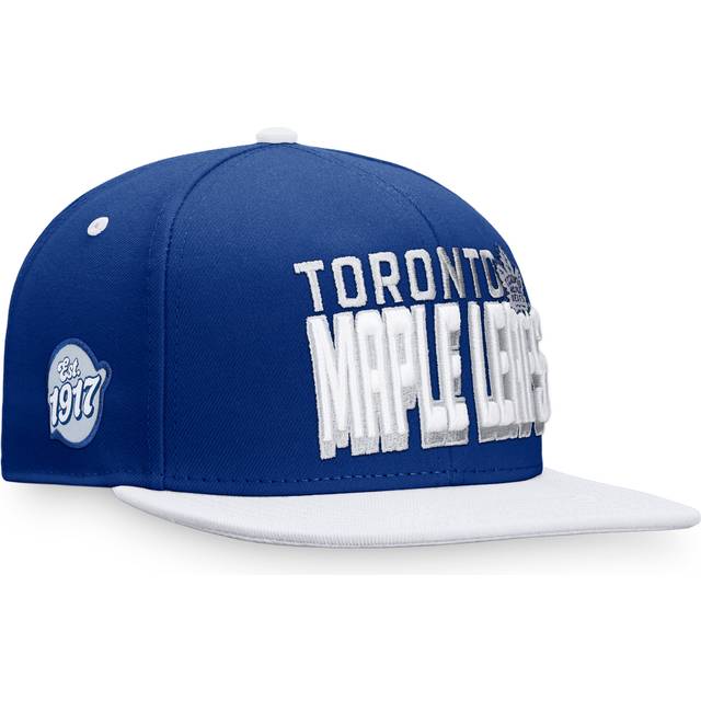 Men's Fanatics Blue/White Toronto Maple Leafs Heritage Retro Two-Tone Snapback Hat