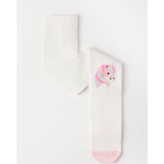 LINDEX Tights Sg Cotton Unicorn Knee |Vit |92