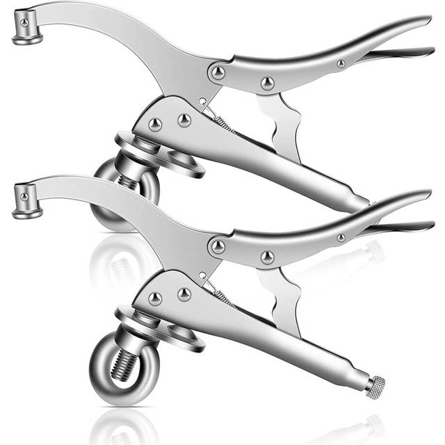 2Pcs Drill Press Locking Clamp 9 Inch Fix Clamp Drill Press Vise Bench Clamp Woodworking for Locking Gripping Attachment