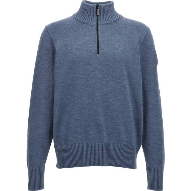 Canada Goose Mens Ozone Blue Rosseau Brand-patch Wool Jumper M