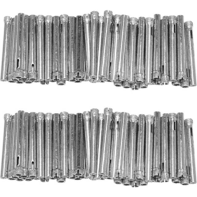 100Pcs Diamond Coated Drill Bit Set 6mm Diamond Tipped Hole Saw for Tile, Glass, Ceramics, Porcelain, Marble