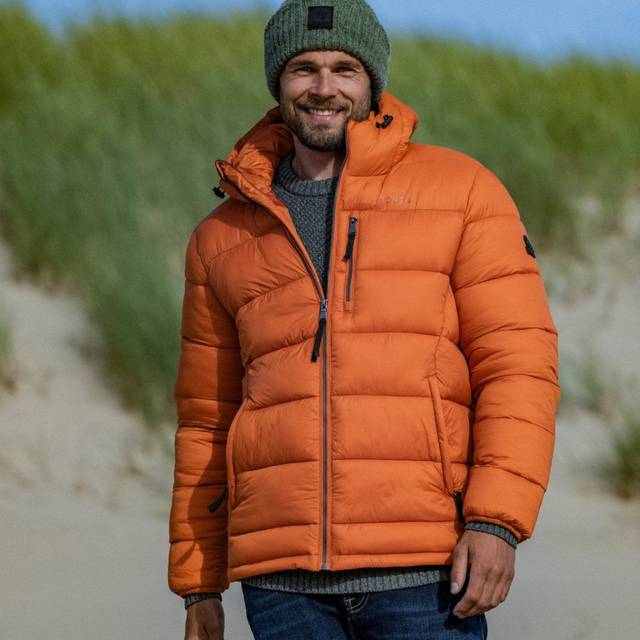 Maloney Mens Padded Jacket - Dark Orange - L