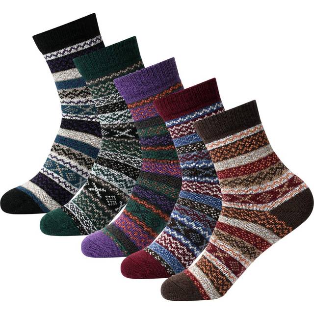 FYC Women Socks Winter - Gifts for Women - Warm Thick Soft Wool Socks Christmas Gifts Socks Cozy Crew Socks  multicolor  One Size
