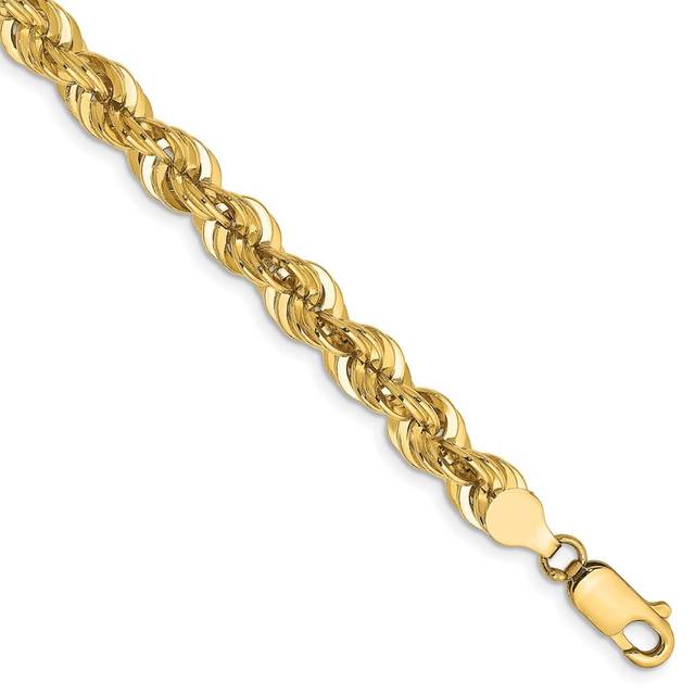 14K 6 mm Regular Rope Chain