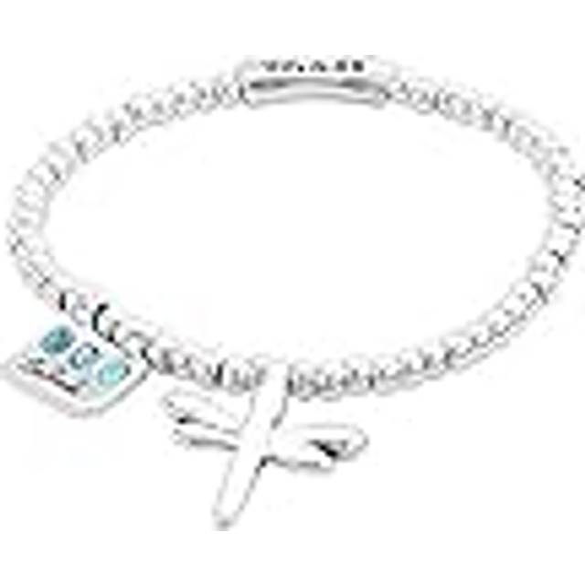 Heal-Me Blue Metal Faceted Crystal Bracelet / Size M