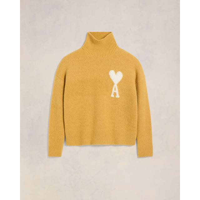 AMI Off White De Coeur Alpaca-Blend Jumper - XL - Yellow