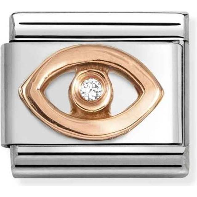 Nomination Classic Rose Gold and CZ White Eye Faith &amp; Religion Cha