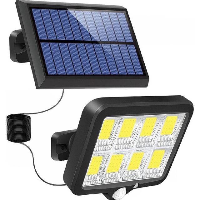 160 COB Solar Powered Light Outdoor Motion Sensor Sunlight Waterproof Wall Lamp for Garden Garage Driveway Porch Fence