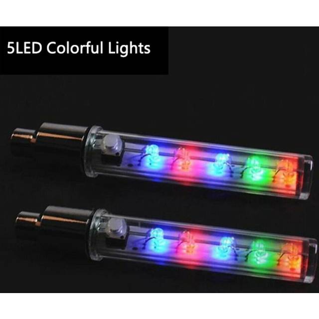 LED Bike Bicycle Wheel Tire Valve Cap Spoke Neon Light Lamp Accessories