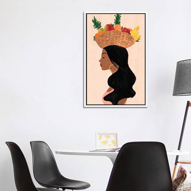 Valentina's Fruit Basket by Sabina Fenn - Gallery-Wrapped Canvas Giclée on Canvas - White Framed (101.6 cm H x 66.04 cm W)